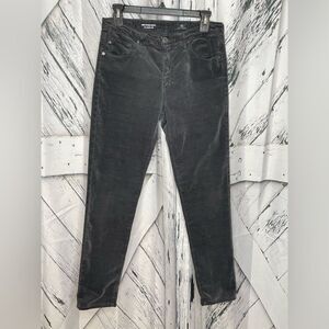 AG Adriano Goldschmied charcoal gray velvet slim straight ankle 29R